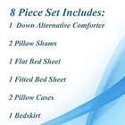 8 Piece Bed In A Bag With Dobby Stripe Comforter  Sheet Set  Bed Skirt  And Sham