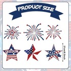 Patriotic Garage Decoration Magnet Sticker Flag Star Garage Door Decal July 4th