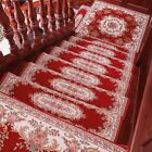 Elegant Floral Self-adhesive Stairs Carpet Non-slip Rug Stair Treads 32  x 9 5  