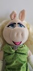 Muppets Disney Miss Piggy Bean Bag Plush Green Doll Authentic 19 Inch