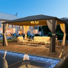 10 x12  Outdoor Hardtop Gazebo Curtains Aluminum Frame With Netting