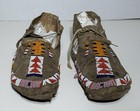 Antique Native American Plains Indians Beaded Moccasins As-is