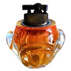 Mid Century Amber Art Glass Table Lighter Heavy Sculptural Japan Insert