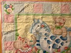 Vintage Style Nursery Baby Quilt Teddy Bear Rocking Horse Elephant Bunny Pastel 