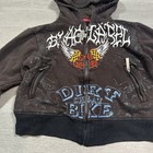 Y2k Hoodie Black Label Kids Dirt Sweat Bike 15 5x15 Size 4t Full Zip Streetwear
