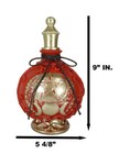 Wicca Spiritual Triple Moon Goddess With Pentacle Red Faux Potion Bottle Decor