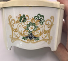 Vintage Contoura Powder Puff Box W  Original Puff   Box Vanity Decor Mcm