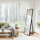 Everly Hart Collection 17 5  X 58  Framed Black Floor Free Standing Mirror Wi   