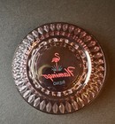 Vintage Flamingo Reno Pink Round Glass Hotel Ashtray Very Collectible