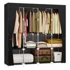 New Design Portable Closet Wardrobe Clothes Rack Storage Organizer Shelf Fabric
