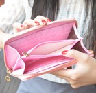 Women Pu Leather Wallet Zip Clutch Long Purse Phone Bag Card Holder Handbag Gift