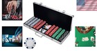 Casino Poker Chip Set - 500 Chips  Cards  Buttons  Case
