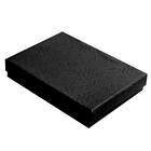 100 Swirl Black Cotton Filled Boxes Jewelry Gift Box 5-3 8  X 3-7 8  X 1 