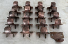 Antique Window Sash Lift Brass Cast Iron C1890 Victorian Lot Of 20 Vtg W  Screws