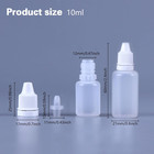 12pcs 10ml White Plastic Empty Squeezable Dropper Bottles Portable Eye Liquid