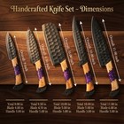 Carbon Steel Chef Knife Set     5 Piece Kitchen Cooking Tools Gift For Home Chef