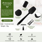 Armrouns Silicone Spatula Spoon  11 2  Heat Resistan Rubber Large 11 2  Black