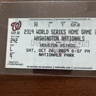 2019 World Series Washington Nationals - Home Game 2  October 26th - Ticket Stub