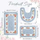 3 Pcs Rose Flowers Bathroom Rugs Set Coquette Room Decor Floral Carpet For Ba   