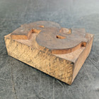 Dollar Sign Vtg Wood   Metal Letterpress Print Type Printers Block Cut 2 5 