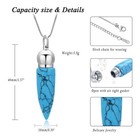 Bullet Cremation Jewelry For Ashes Vial Engraved Memorial Urn Necklace For Ashes