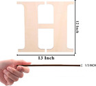 12 Inch Wooden Letter  Smooth Surface Wood Letters For Wall Decor  1 5 Inch Blan