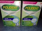 2 Pack Polident 3 Minute Denture Cleanser Tablets 120 Count Sealed new