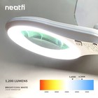 Led Magnifying Floor Lamp 1 200 Lumens     5    Bifocal Glass Lens  Dual Magnific   