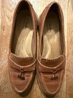 Clarks Collection  Tan Leather Loafer W  Tassel Sz 8 5