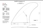 55 Cardiff Fin Co - Mr Twin Fin 2 1 Honeycomb Hexcore - Fits Fut - Smoke