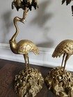 Antique Gilt Bronze Ostrich Candle Holder -pair-signed Thomas Abbott - French