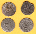Lot Of 4 Livonia Schilling 1657-58 Carl X Gustav Sweden Riga Germany Latvia 1893