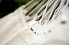 White Luxury Hammock With Macrame 14ft X 5ft Brazilian Pure Cotton Double Size