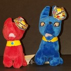 Neopets 2004 Blue   Red Anubis Petpet 5  Mini Plush Tags Limited Too 70064 70098