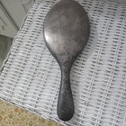 Vintage Heavy Antique Silver Plated Ornate Vanity Hand-held Mirror 10 5 