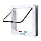 Magnetic Lock Lockable Flap Door 4 Way Pet Door Cat Puppy Dog Frame Magnetic Abs