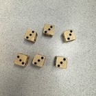 Antique Bovine Hand-carved Bone Dice 1 2  Lot Of 6 Vintage Gaming Collectible C