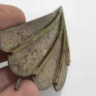 Vintage Taxco Mexico Mm-34 925 Sterling Silver Brass Accent Scarf Tie   Barrette