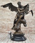Greek Mythology Grim Reaper Death God Bronze Sculpture Statue By Moreau Artwork