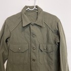 Vintage 1950s Korean War Era Us Army Green Wool Military Field Shirt Sz M