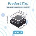 16pcs Plastic Presentation Boxes For Badge Storage   Display With Foam Black