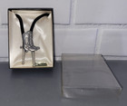 Vintage Hand Polished Pewter Boot Bolo Tie Black Western Cowboy Stamps Spurs New