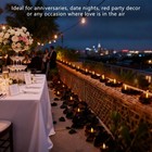 Rose Petals With Led Tea Lights Candles Set Pink Artificial Anniversary