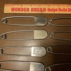 Lot Of 13 Vintage Large 5     Safety Pin Key Tag Laundry Metal