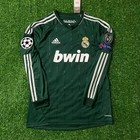 Mesut Ozil Real Madrid 2012-2013 Champions League Green Long Sleeve Jersey
