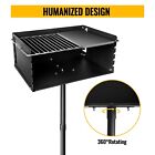 Park-style Charcoal Grill  25x17  Steel Outdoor Bbq Grill With Grate And Plate