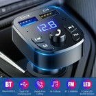 Bluetooth 5 0 Car Wireless Fm Transmitter Adapter 2usb Pd Charger Aux Hands-free
