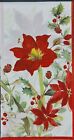 Two Individual Napkins Christmas Flowers Poinsettia Guest Towel Decoupage  291 