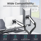 Dual Monitor Desk Mount For 13-32 Inch Computer Screen adjustable Gas Spring Mon