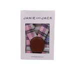 Nib Janie And Jack Suspenders 12-24 Months Pink Blue Plaid Linen Cotton Blend